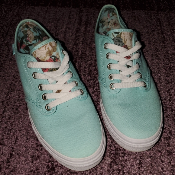 teal vans womens